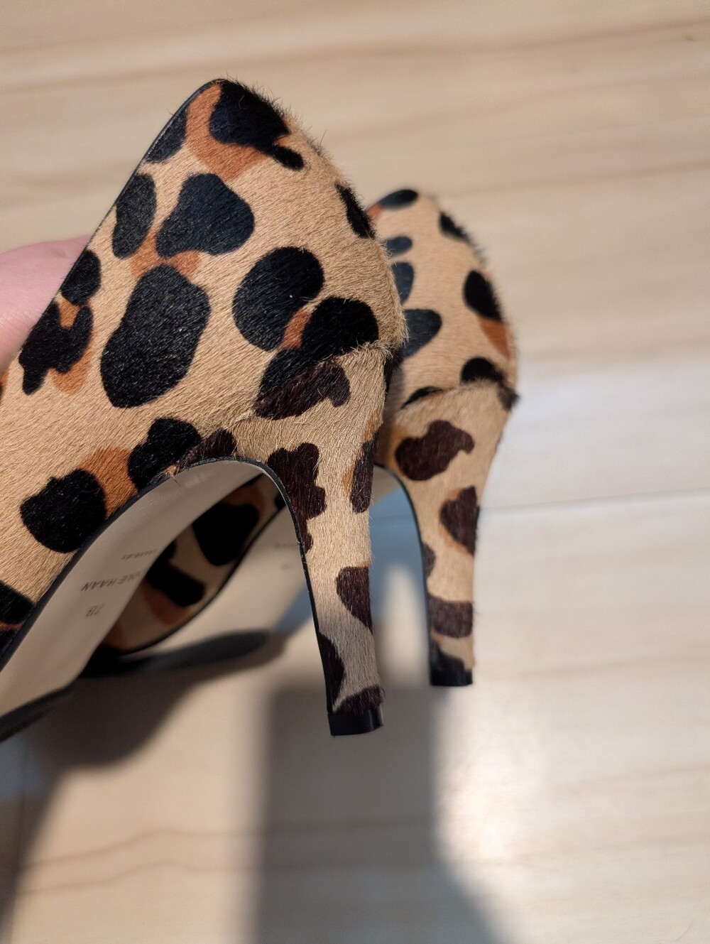 Cole Hann Nike Animal Print Pointed Toe Classic Pumps Heel - Picture 6 of 9